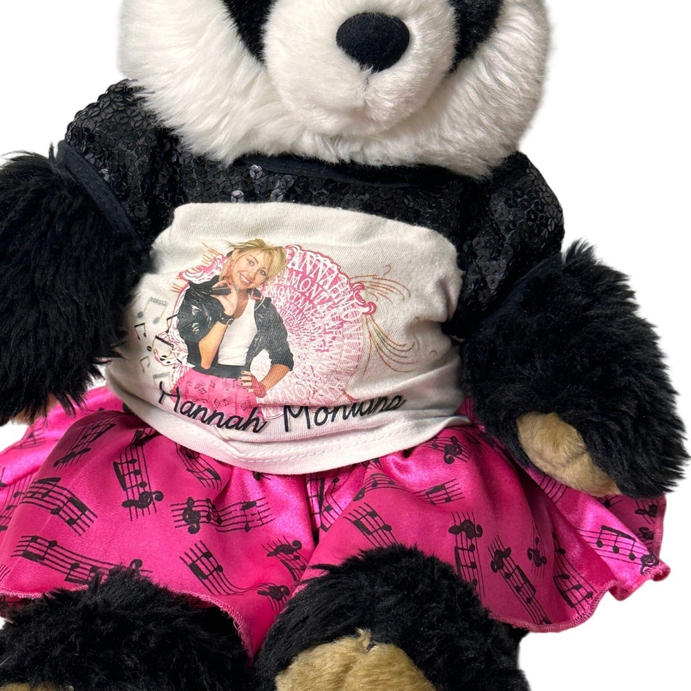 Build-A-Bear‎ Workshop Panda Plush Hannah Montana Outfit Pink Sequin Disney 2010 - Picture 2 of 5